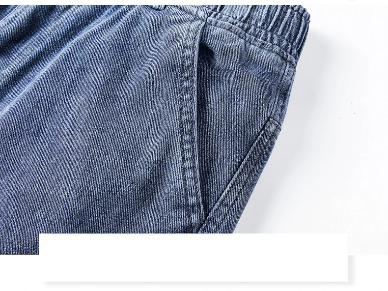 Denim Shorts for Men's Cargo Pants Baggy Bermuda Jeans Male Beach Pants