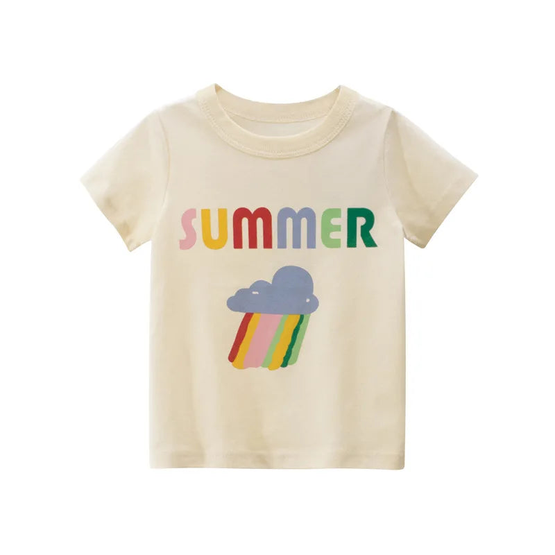 Sommer 2-8 Jahre Kinder Mädchen Shorts Ärmel T-shirts
