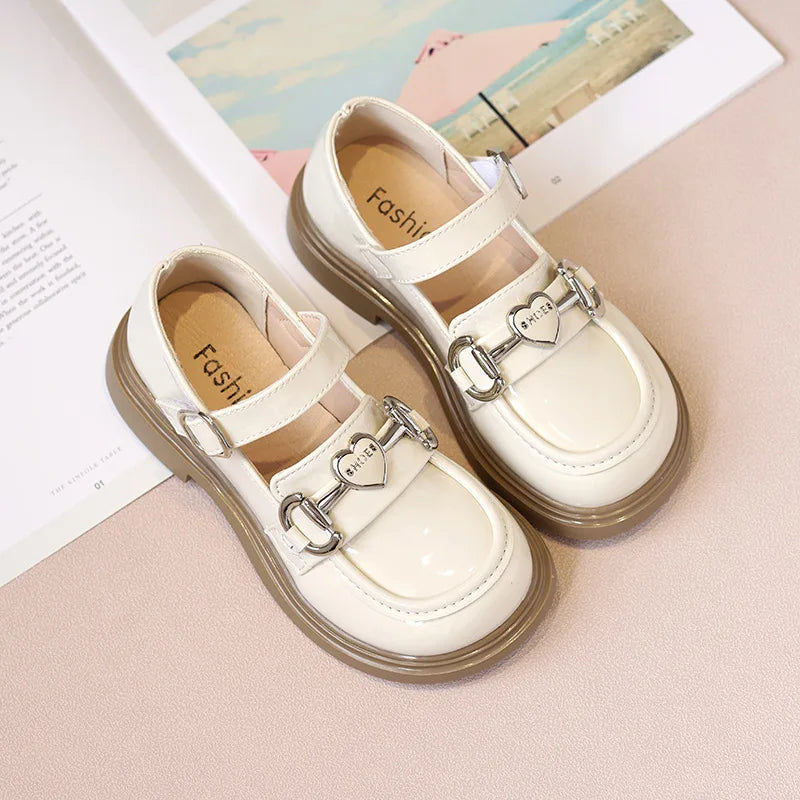 Autumn Glossy Kids Black School Performance Shoes