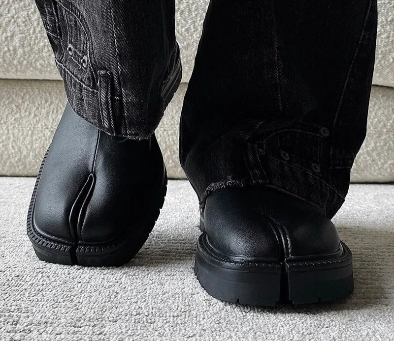 New classic leather split toe shoes