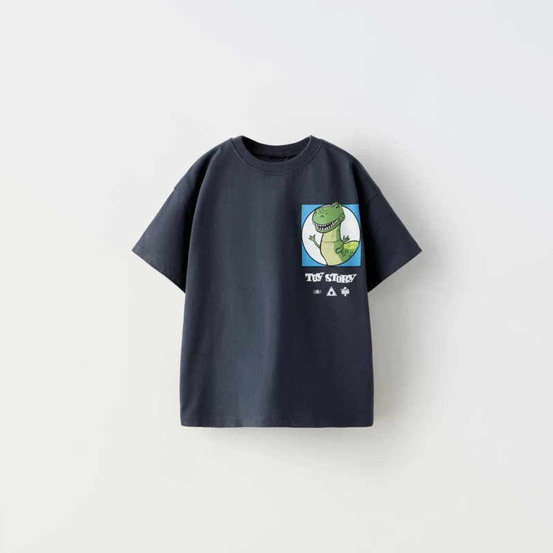 Summer Cartoon Pattern Fashion Boy's T-shirt