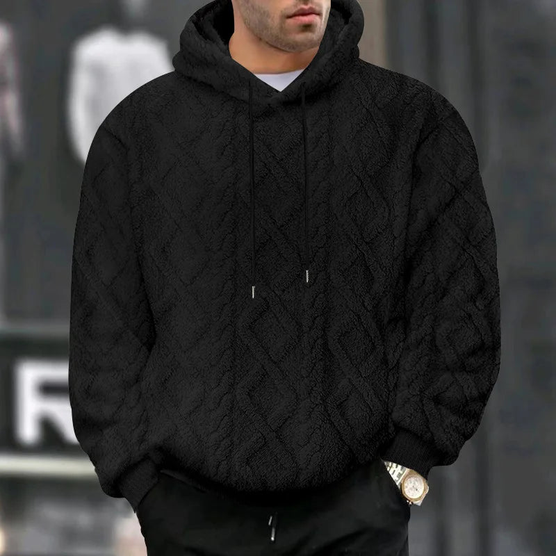 Herren High Street Jacquard doppelseitige Samt Kapuze
