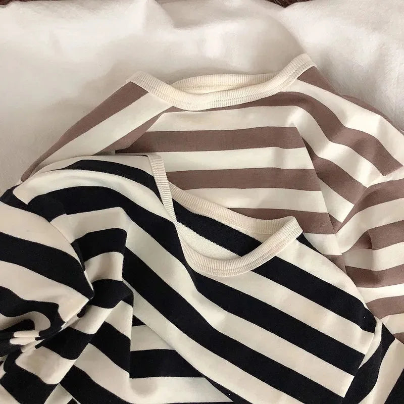New Fashion Children Boys Long Sleeve Striped T-shirt