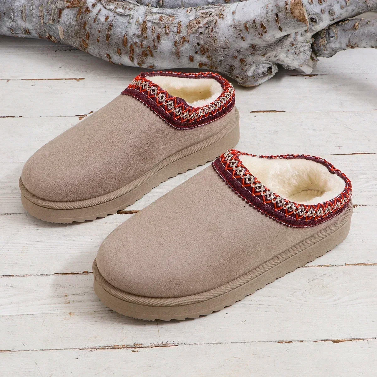 New Cashmere Warm Thick Sole Heelless