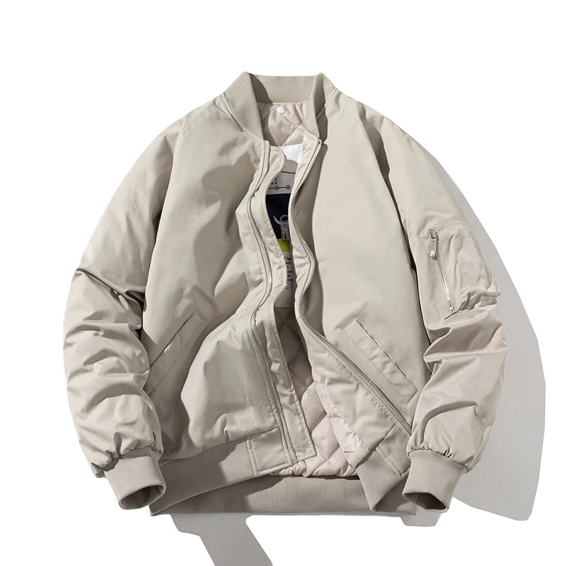 Herbst Winter Pilot Militär Solide Bomberjacke