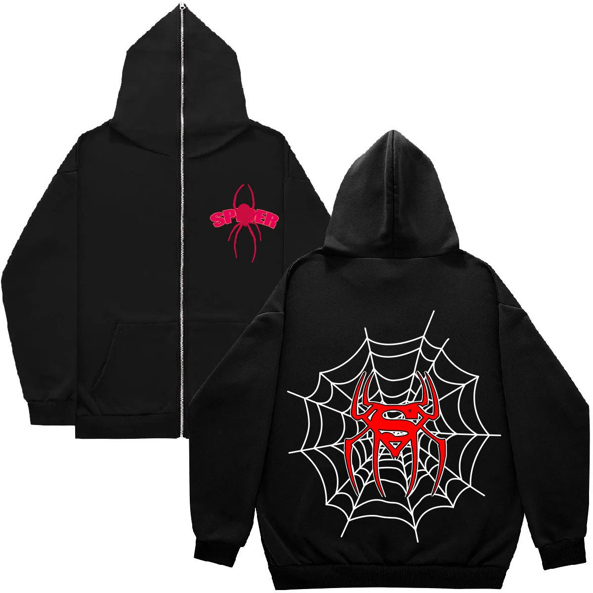 Neuer V-Star Vizion Cobweb Dark Hip Reißverschluss-Kapuzenpullover