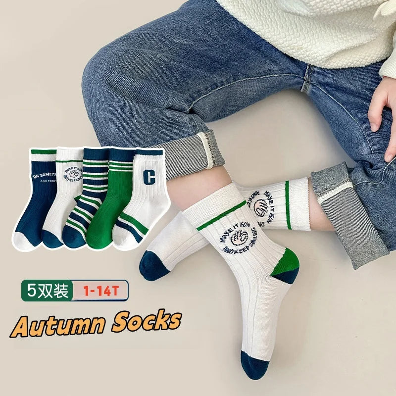 Baby Cartoon Pattern Medium Sock