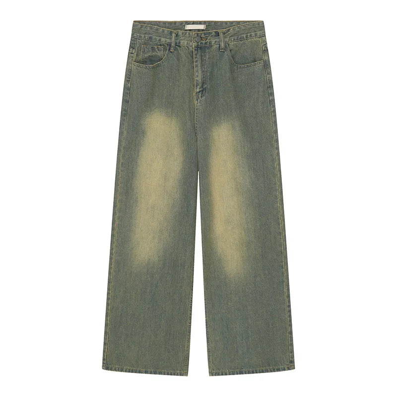 Autumn New Wearproof Straight Tube Denim Pants