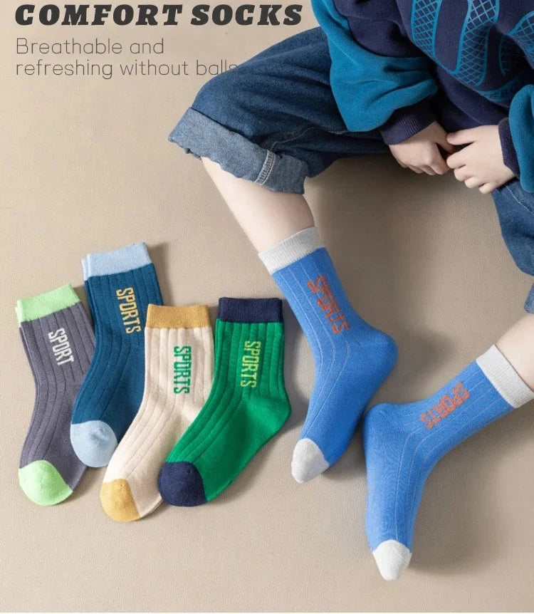 Baby Cartoon Pattern Medium Sock