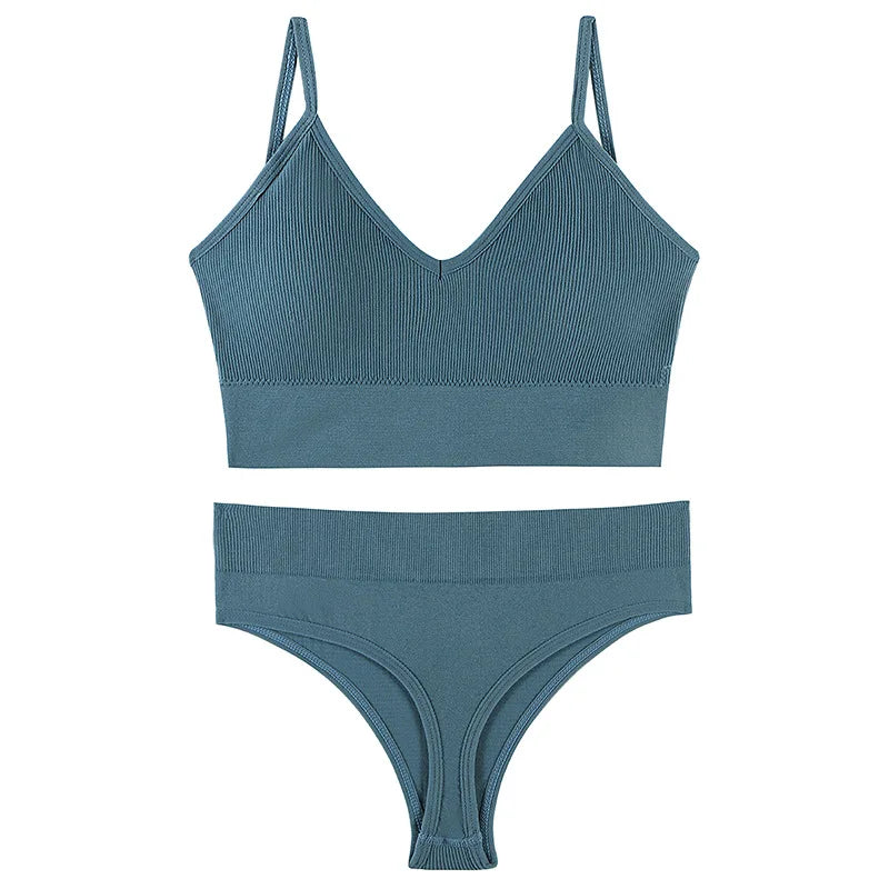 New Women Seamless Bra Set