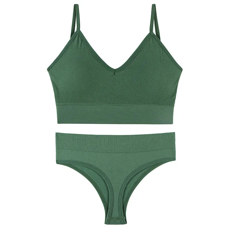 New Women Seamless Bra Set