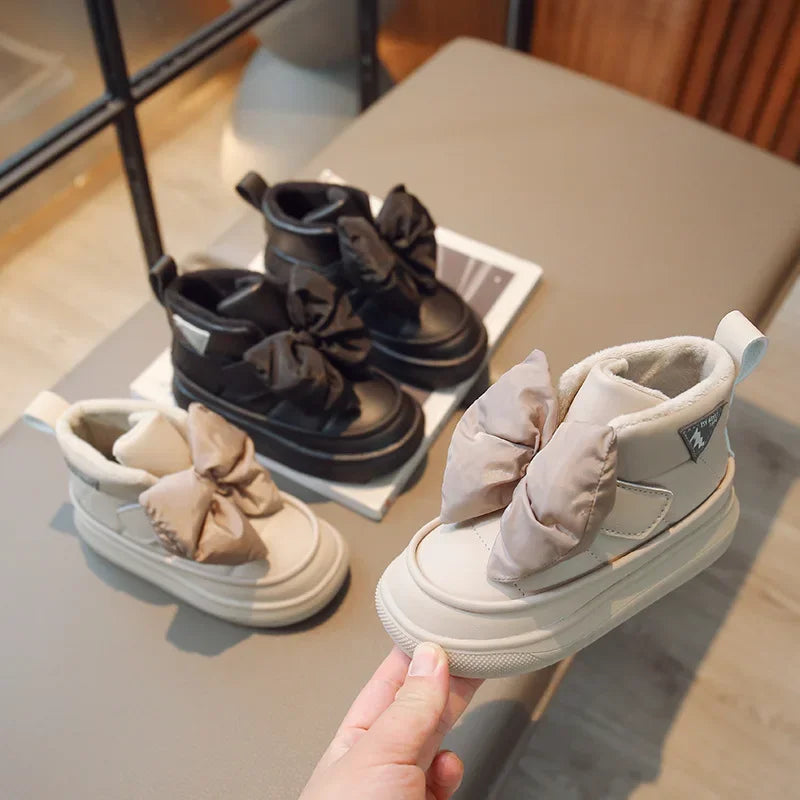 New Girls' Thickened Cotton-Padded Shoes