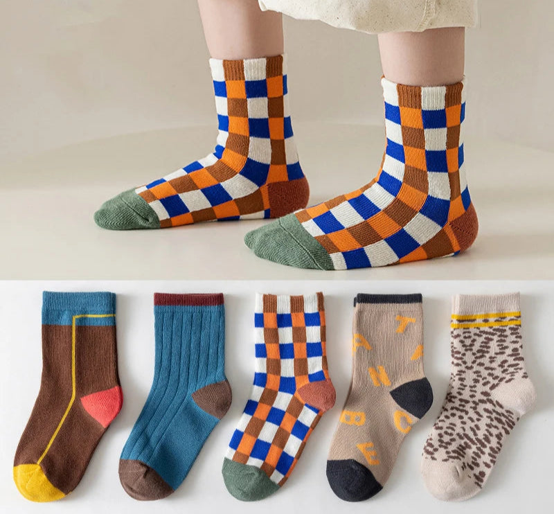 Boy Cartoon Cotton Knitted Sports Socks
