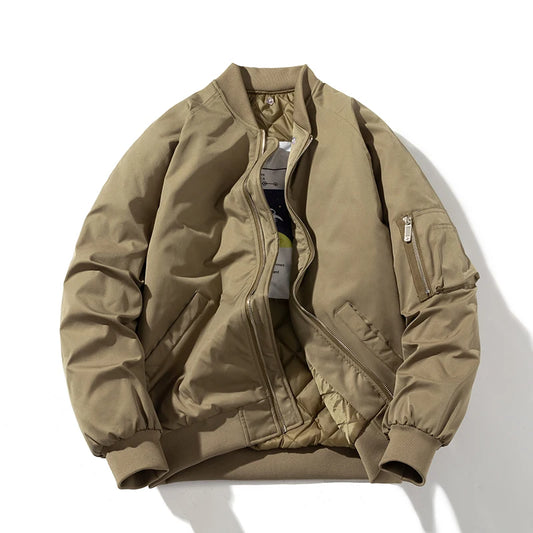 Herbst Winter Pilot Militär Solide Bomberjacke