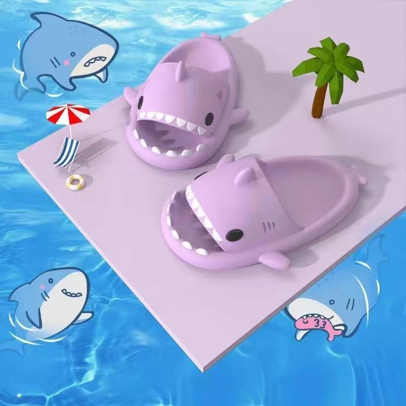 New Kids Shark Fashion Cartoon Slippers