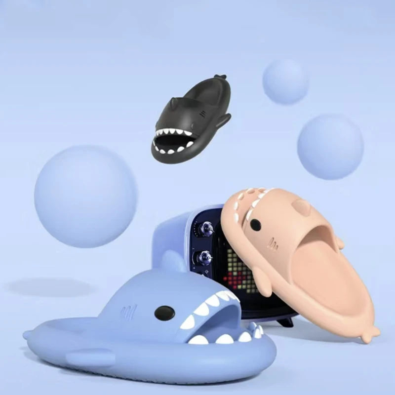 New Kids Shark Fashion Cartoon Slippers