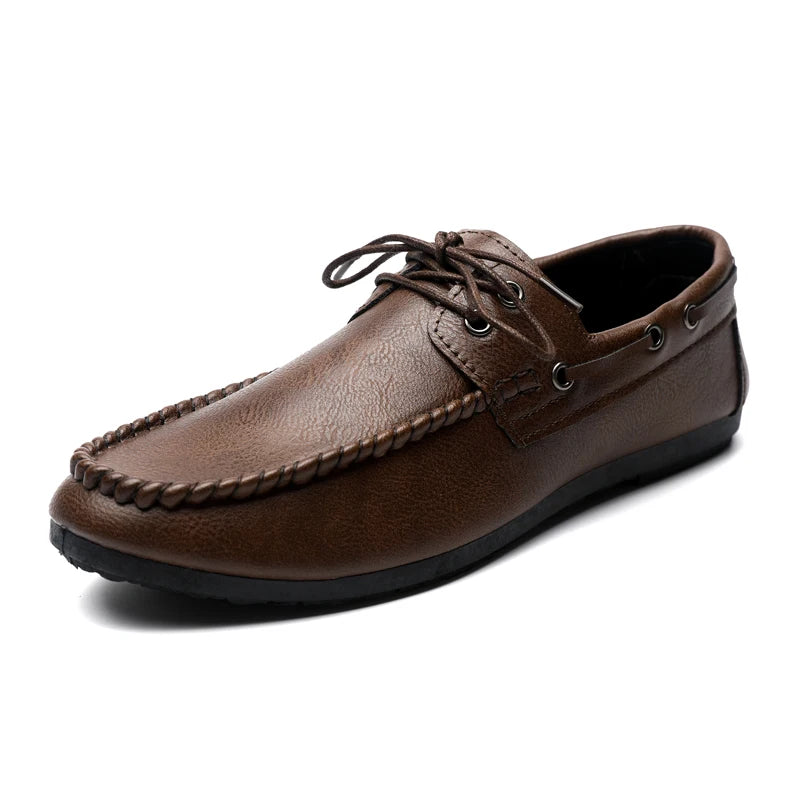 Lässige, bequeme Slip-On-Fahrschuhe aus Leder für Herren