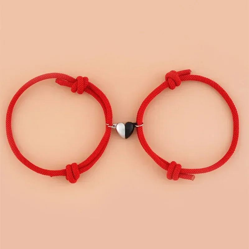 2PCS Black White Bracelets Set