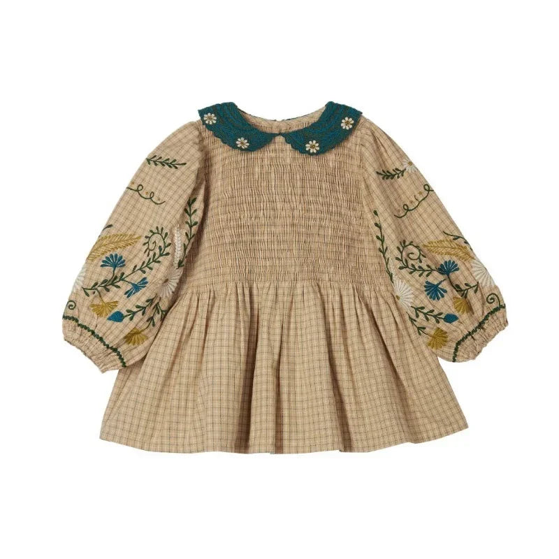 Neues besticktes Prinzessinnenkleid für Blumenmädchen